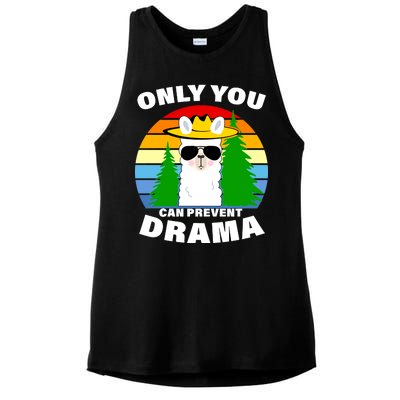 Only You Can Prevent Drama Llama Ladies PosiCharge Tri-Blend Wicking Tank