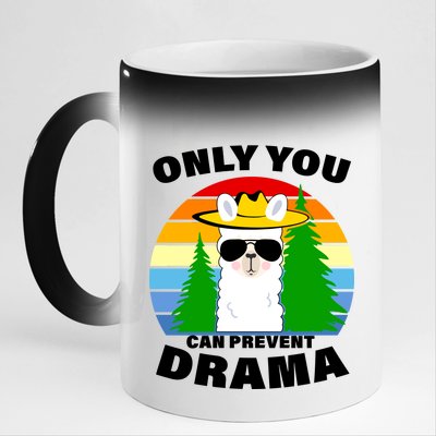 Only You Can Prevent Drama Llama 11oz Black Color Changing Mug