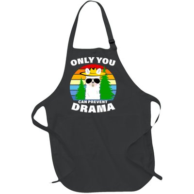 Only You Can Prevent Drama Llama Full-Length Apron With Pockets