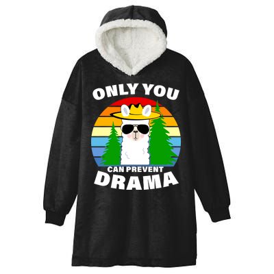 Only You Can Prevent Drama Llama Hooded Wearable Blanket