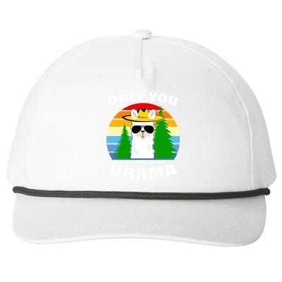 Only You Can Prevent Drama Llama Snapback Five-Panel Rope Hat