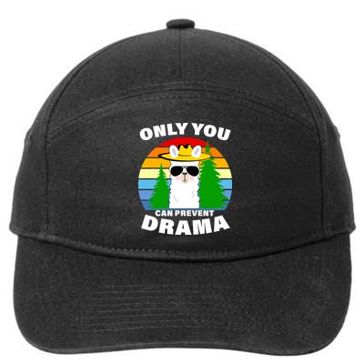 Only You Can Prevent Drama Llama 7-Panel Snapback Hat