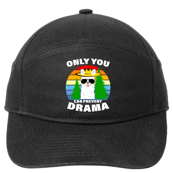 Only You Can Prevent Drama Llama 7-Panel Snapback Hat