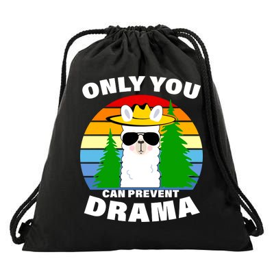 Only You Can Prevent Drama Llama Drawstring Bag