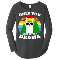 Only You Can Prevent Drama Llama Women's Perfect Tri Tunic Long Sleeve Shirt