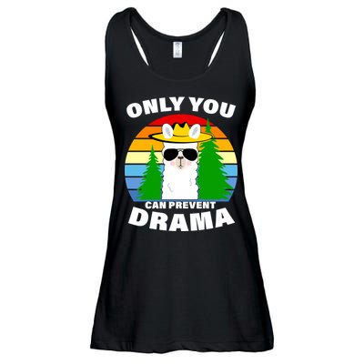 Only You Can Prevent Drama Llama Ladies Essential Flowy Tank