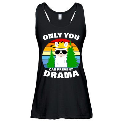 Only You Can Prevent Drama Llama Ladies Essential Flowy Tank