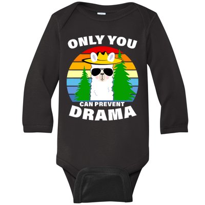 Only You Can Prevent Drama Llama Baby Long Sleeve Bodysuit