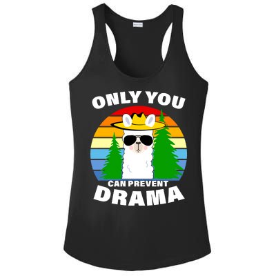 Only You Can Prevent Drama Llama Ladies PosiCharge Competitor Racerback Tank