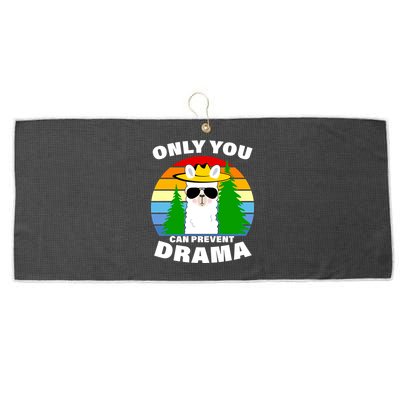 Only You Can Prevent Drama Llama Large Microfiber Waffle Golf Towel