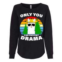 Only You Can Prevent Drama Llama Womens California Wash Sweatshirt