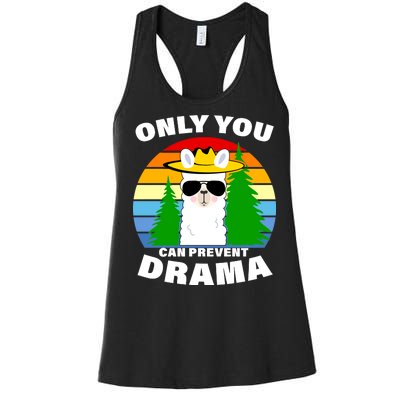 Only You Can Prevent Drama Llama Women's Racerback Tank