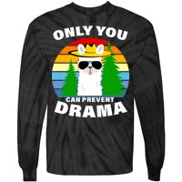 Only You Can Prevent Drama Llama Tie-Dye Long Sleeve Shirt