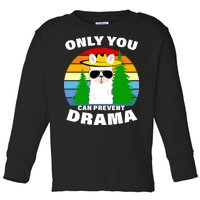 Only You Can Prevent Drama Llama Toddler Long Sleeve Shirt