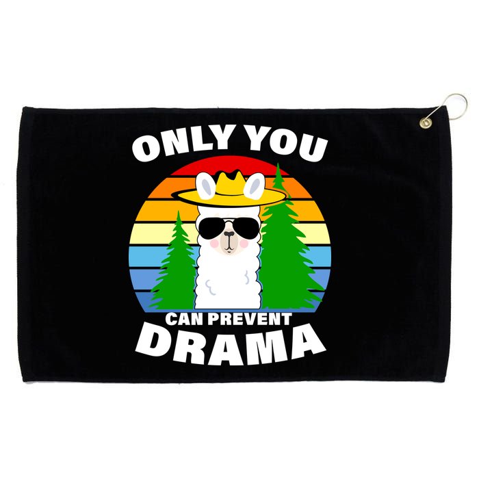 Only You Can Prevent Drama Llama Grommeted Golf Towel