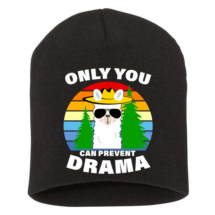 Only You Can Prevent Drama Llama Short Acrylic Beanie