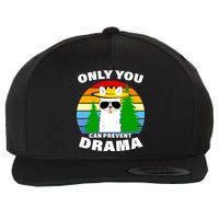 Only You Can Prevent Drama Llama Wool Snapback Cap