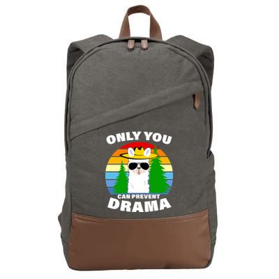 Only You Can Prevent Drama Llama Cotton Canvas Backpack