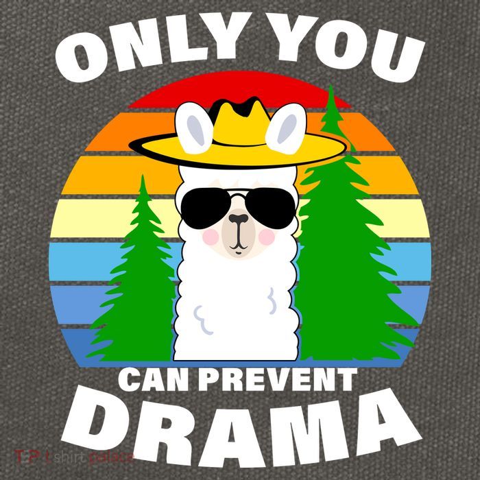 Only You Can Prevent Drama Llama Cotton Canvas Backpack