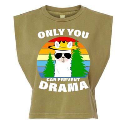 Only You Can Prevent Drama Llama Garment-Dyed Women's Muscle Tee