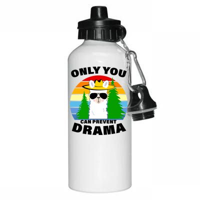 Only You Can Prevent Drama Llama Aluminum Water Bottle