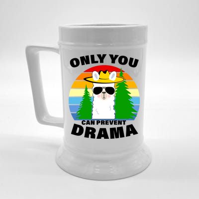 Only You Can Prevent Drama Llama Beer Stein