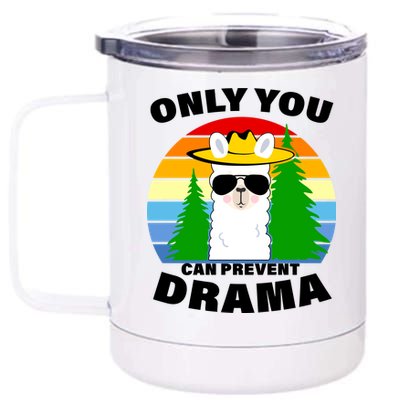 Only You Can Prevent Drama Llama 12 oz Stainless Steel Tumbler Cup