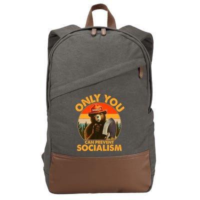 Only You Can Prevent Socialism Vintage Cotton Canvas Backpack