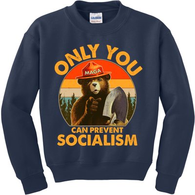 Only You Can Prevent Socialism Vintage Kids Sweatshirt