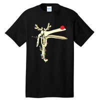 Obgyn Nurse Merry Christmas Reindeer Speculum Xmas Lights Tall T-Shirt