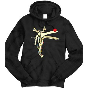 Obgyn Nurse Merry Christmas Reindeer Speculum Xmas Lights Tie Dye Hoodie