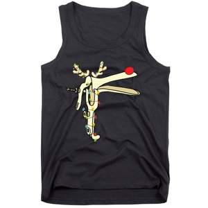 Obgyn Nurse Merry Christmas Reindeer Speculum Xmas Lights Tank Top