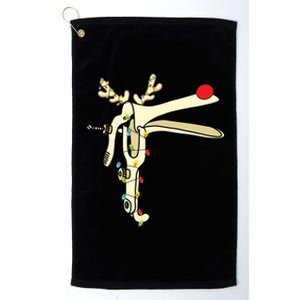 Obgyn Nurse Merry Christmas Reindeer Speculum Xmas Lights Platinum Collection Golf Towel