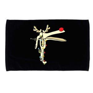 Obgyn Nurse Merry Christmas Reindeer Speculum Xmas Lights Microfiber Hand Towel