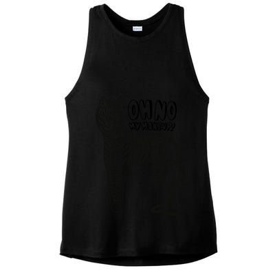 Oh No My Makeup Funny Zebra Ladies PosiCharge Tri-Blend Wicking Tank