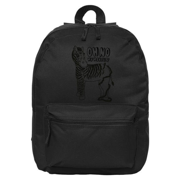 Oh No My Makeup Funny Zebra 16 in Basic Backpack
