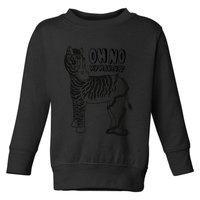 Oh No My Makeup Funny Zebra Toddler Sweatshirt