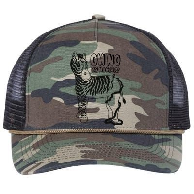 Oh No My Makeup Funny Zebra Retro Rope Trucker Hat Cap