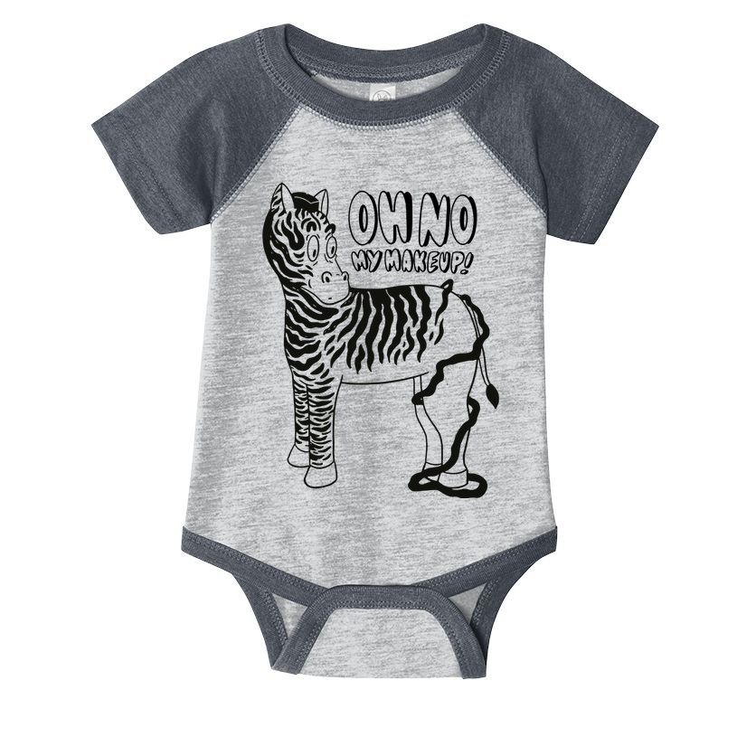 Oh No My Makeup Funny Zebra Infant Baby Jersey Bodysuit
