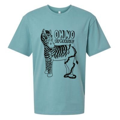 Oh No My Makeup Funny Zebra Sueded Cloud Jersey T-Shirt