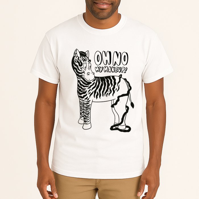 Oh No My Makeup Funny Zebra Tall T-Shirt