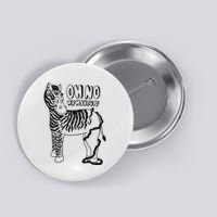 Oh No My Makeup Funny Zebra Button