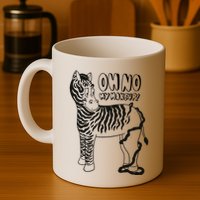 Oh No My Makeup Funny Zebra Mug