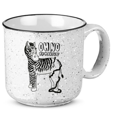 Oh No My Makeup Funny Zebra 15oz Campfire Ceramic Mug