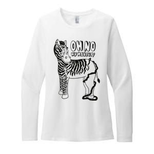 Oh No My Makeup Funny Zebra Womens CVC Long Sleeve Shirt