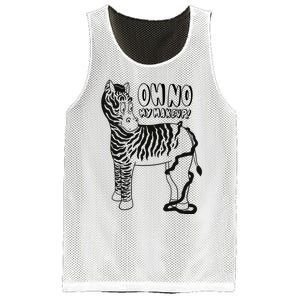 Oh No My Makeup Funny Zebra Mesh Reversible Basketball Jersey Tank