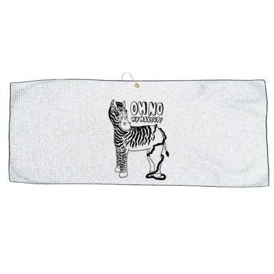 Oh No My Makeup Funny Zebra Large Microfiber Waffle Golf Towel