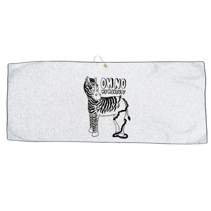 Oh No My Makeup Funny Zebra Large Microfiber Waffle Golf Towel