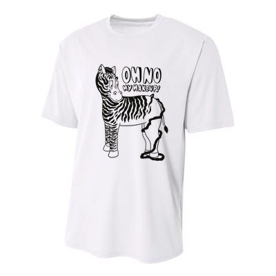 Oh No My Makeup Funny Zebra Youth Performance Sprint T-Shirt