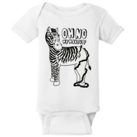 Oh No My Makeup Funny Zebra Baby Bodysuit